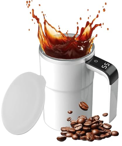 Generico con display della temperatura - Bicchiere con agitazione automatica intelligente ricaricabile, da caffè portatile | per frullatore rotante, bicchieri per miscelazione isolati