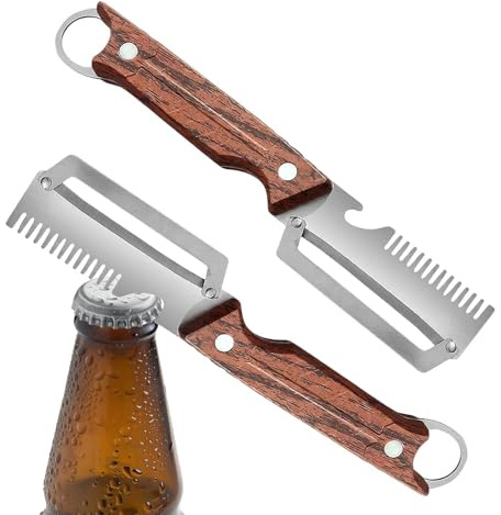 Pelafrutta - pelapatate in acciaio | Pelapatate universale con manico in legno | Confezione 2 utensili da cucina Dick per patate, asparagi, mele, cipolline, tagliapasta, tagliastrisce, ma