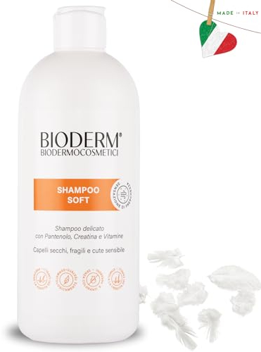 Bioderm Shampoo Soft - Shampoo per cuoio capelluto sensibile | Trattamento antiforfora, dermatite seborroica e prurito del cuoio capelluto | Per l'uso quotidiano | Senza parabeni | 500 ml