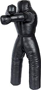LEATHERAY MMA Grappling Dummy Jiu Jitsu Judo Martial Arts Punching Bag for Judo Karate, Wrestling Throwing BJJ Dummy Black 48' -Unfilled