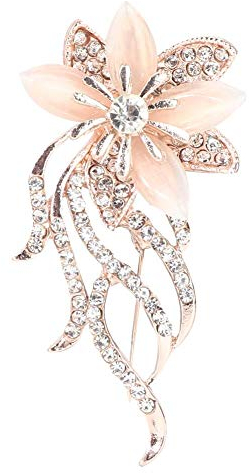 Broche Femme, Alliage de Mode Fleur élégante Broche pour vêtements Robe décoration Bijoux Broche Accessoire badges à épingles bouton pour vêtements Robe décoration Bijoux