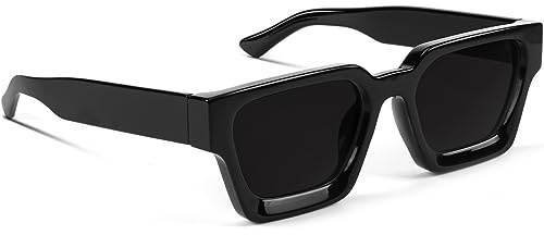 GFUIARA Trendy Square Sunglasses for Men Women Fashion Thick Rectangle Sun Glasses UV Protection Shades Designer Style