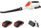 Cordless Leaf Blower, Lawn Sweeper, 5-Speed Electric Leaf Blower, 180CFM Battery Leaf Blower, 150 MPH Air Speed, Lightweight Design, 2 * 1500mAh Battery and Charger Included