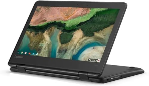 Lenovo Laptop Chromebook 300e con pantalla táctil de 2ª generación, laptop 2 en 1 de 11.6 pulgadas, AMD A4-9th 2.5GHz, 4GB RAM, 32GB SSD, Chrome OS (renovado)