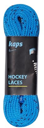 Kaps Polyester Waterproof Skate Laces – Exceptional Tensile Strength 190 daN – Water Resistant – For Ice Hockey Skates - Blue & Navy Blue - 330cm