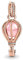 Wedanor Charme Funkelnde rosa Heißluftballon Anhänger Charms Anhänger 925 Sterling Silber Charm Pendant für Europäische Armbänder und Halsketten