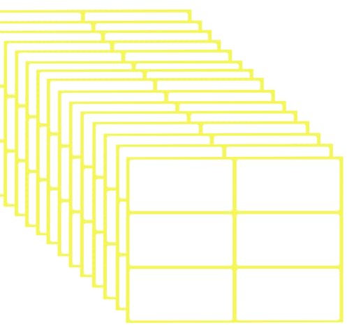 Meekye 90 Stück Etiketten Selbstklebend, 50 x 100 mm Aufkleber zum Beschriften, Universal Klebeetiketten Haushaltsetiketten Tiefkühletiketten Adressetiketten für Büro Küche und Marmelade