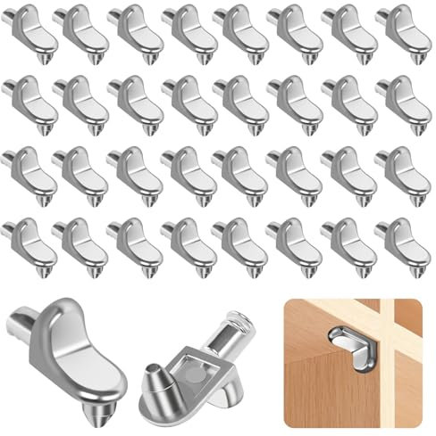 Hyllhållare, 60 stycken golvstöd hyllstöd L-form, 5 mm hyllhållare metall, hyllstöd, hyllor för skåp, möbelskåp, bokhylla