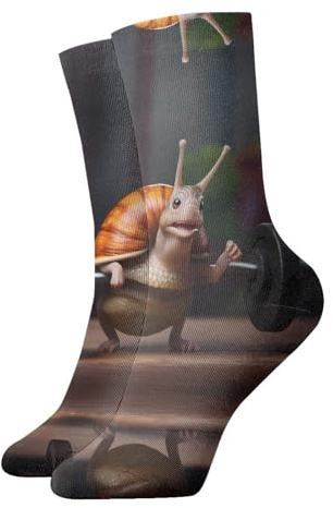 WBQLSL Chaussettes mi-mollet décontractées chaudes à motif escargot, chaussettes élégantes pour les activités de plein air et au quotidien