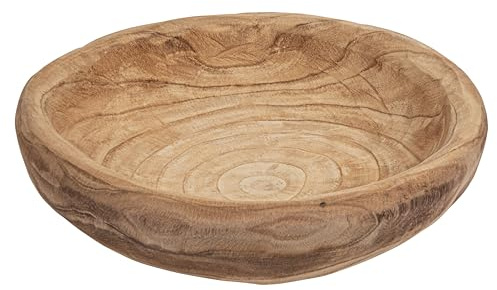 Creative Co-Op Decorative Paulownia Wood Bowl