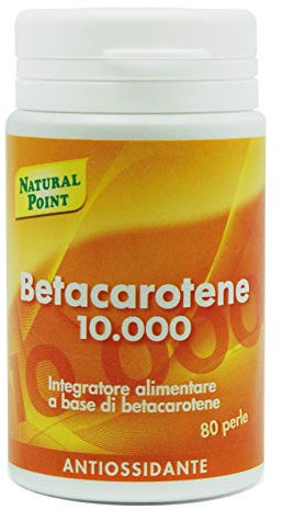 Natural Point Integratore Alimentare Betacarotene 10.000, 80 Perle