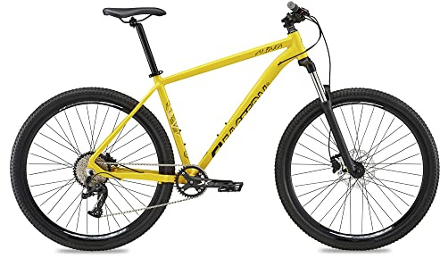 Eastern Bikes Alpaka 29 Lightweight MTB Mountain Bike, 9-Speed, Hydraulic Disc Brakes, Front Suspension Available in 4 Frame Sizes. (19, Yellow)