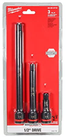 Milwaukee Electric - 3PC Shockwave IMP Duty 1/2DR Extension Set