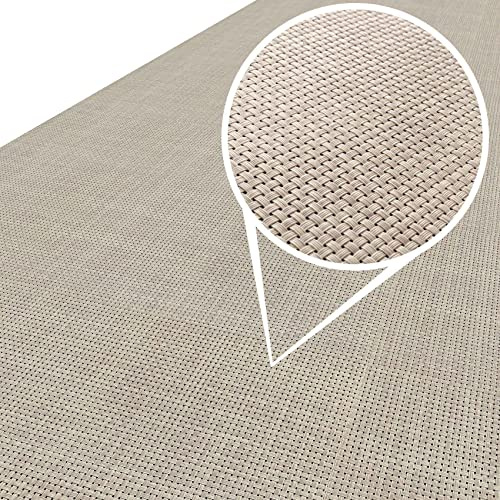 ANRO Läufer In-/Outdoor Teppich wasserfest Balkon Teppich auch für Balkon und Terasse Flur Bodenmatte wetterfest Sand Creme Abwaschbar 500 x 100cm