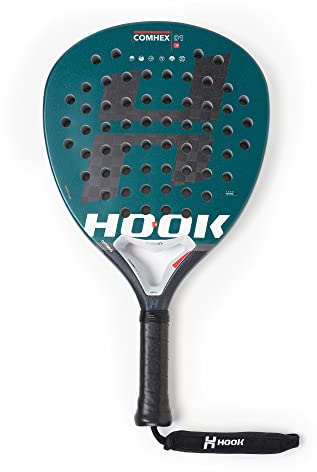 Hook Platinum Gold Art Unisex Padelschläger, 355/365 g, 100% Carbon, 95% Leistung, Eva, mittlere Balance, Keine Rauheit, explosiver Angriff, rund