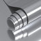 VOLEAAR Glossy Silver Stainless Steel Contact Paper 40CM x 500CM Peel and Stick Vinyl Brushed Metal Look Wallpaper for Kitchen Cabinet Countertop Dishwasher Appliances Wrap Fridge Cover