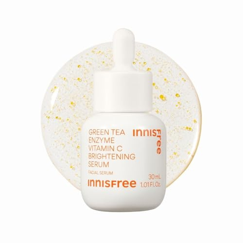 innisfree Green Tea Enzyme Vitamin C Serum for Dark Spot Fading, Korean Face Serum for Glow and Radiance 30 ml