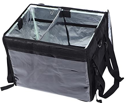 Anneome 1 Stück Karton Kiste zum Mitnehmen Isolierbehälter für Lebensmittel Essenshalter zum Mitnehmen tragbarer kühlbox lagercontainer einkaufstasche isolierter Lebensmittelhalter Black