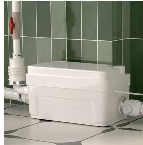 Pompa per doccia da 400 W, silenziosa sotto il lavello, pompa per fogna, 6 m, sollevamento della testa con 3 ingressi per cantina, cucina, lavabo, vasca da bagno, lavanderia, pompa di sollevamento