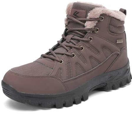 FLARUT Bottes de Neige Homme d'Hiver Chaussures de Montagne | Doublure Intérieure Chaude,Tige en Microfibre et Tissu Oxford,Hydrofuge,Semelle TPR Antidérapante