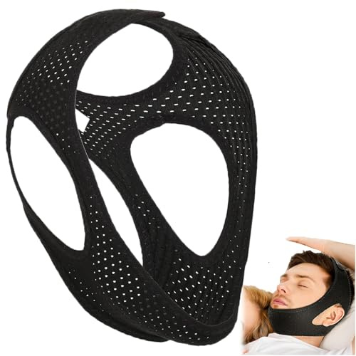 Powerruif Cintura per il Sollevamento del Viso, Cinghia per Russare ottogola per Russare,Sottogola Anti Russamento Regolabile Anti Russare Cinturino Anti Russare Soluzione Cinturino