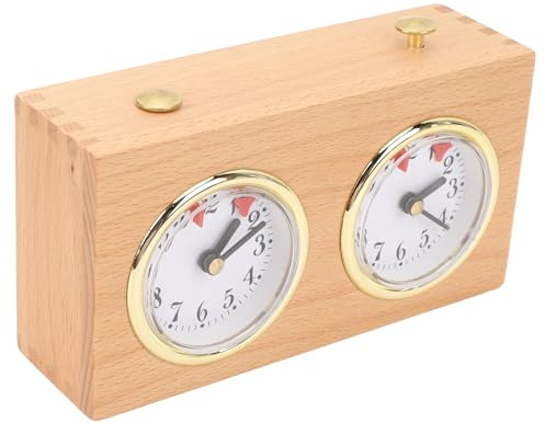 OVAQUIXI Temporizador de Ajedrez Profesional Portátil, Reloj de Ajedrez Mecánico para Competición