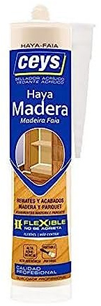 Ceys - Sellador acrílico madera Haya - Seca rápido - No se agrieta - Cartucho 280 ML