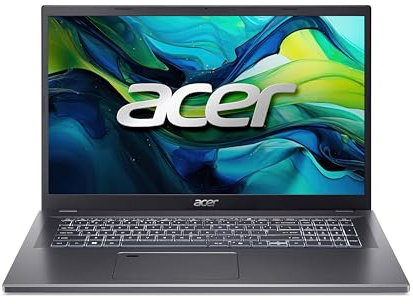 Acer Aspire 17 (A17-51M-73JJ) Laptop, 17 FHD IPS Display, Intel Core 7 150U, 16 GB RAM, 1 TB SSD, Intel Grafik, Windows 11, QWERTZ Tastatur, grau