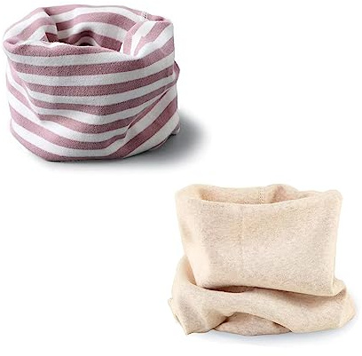 2 Stück Loop Kinder Baumwolle Herbst Winter Schal Baby Loop Hals Wärmer Mädchen und Junge (Mädchen D)