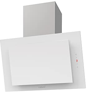 Cata Campana Decorativa de Pared THALASSA 800XGWH/F con 6 Niveles de Potencia, 5+1 TURBO Motor Brushless Extra Silencioso Iluminación LED Filtros Lavables en Lavavajillas Ancho 80 cm Color Blanco