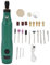 Outil Rotatif Multifunction électriques DC 5V Mini Poignée Réglable à 3 Vitesses Perceuse électrique Meulage Stylo de Gravure Poinçonnage Gravure Découpage Outil de Polissage Vert