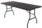 Oypla 6ft Folding Rattan Trestle Table Heavy Duty Catering Garden Party 1.8m