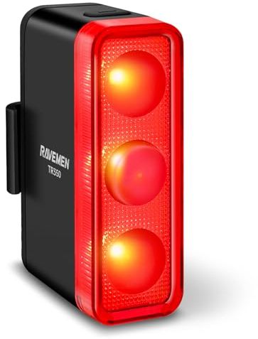 RAVEMEN TR350 350 Lumen Luce Posteriore Della Bici Luce Freno Luce Diurna Notte Visibile Posteriore Della Bici per Urban Riding
