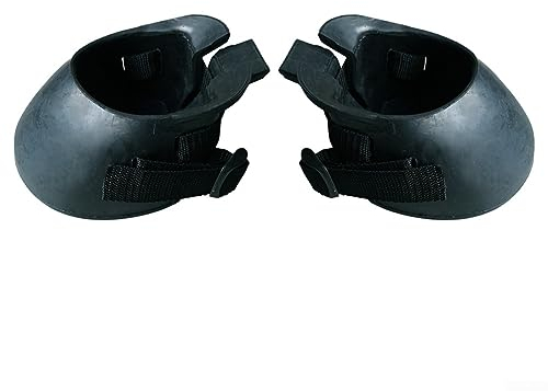 AIDNTBEO 2 Stück Schwarze Gummi-Hufstiefel für rutschfeste Hufschutzschuhe für Pferde, Hufschutz, 129 x 128 mm