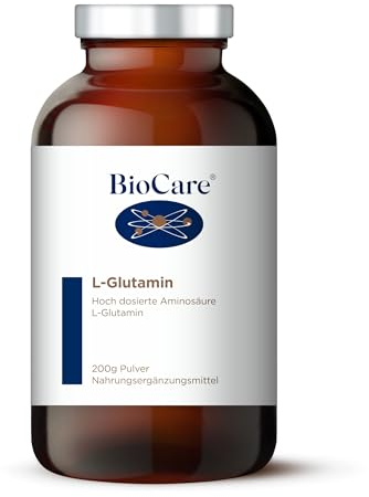 BioCare L-Glutamin-Pulver - Nahrungsergänzungsmittel Für Vegetarier & Veganer - 200g, 40 Tage Versorgung