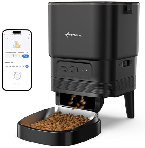 Alimentador automático para Gatos, 2.4G WiFi Comedero para Gatos con Control App, 4L Comedero Automático con Funcionamiento de Batería, 10s Grabación de Voz, 1-10 Comidas para Gato y Perro (Ferroso)