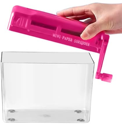 Papers Shredder - Hand Crank Documents Machine, Portable Office Desk Tool, Manual Compact Stationery Management | Efficient Paper Cutting Device For Students School Projects Organization