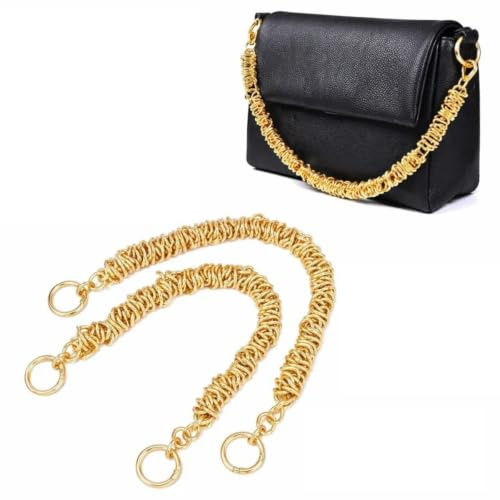 2 Cadena Dorada para Bolso de Mano, Asas de Repuesto 33cm Metal Anti Rotura