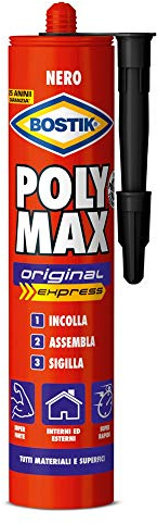BOSTIK Mastice sigillante Silicone Impermeabile Universale Nero 425 gr Polymax