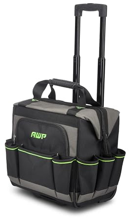 AWP Water-Resistant Rolling Tool Bag, 14in, 1 Pack, Black