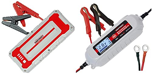 Dino KRAFTPAKET 136150 12V-1500A Starthilfegerät 62.9Wh-Die Neue kraftvolle Generation & 4A-6V/12V intelligentes und automatisches Batterieladegerät | Für Blei-Säure, Gel, Start/Stopp EFB