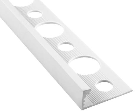 10x PVC L-Profil Fliesenschiene Fliesenprofil Kunststoff Schiene weiß L270cm 8mm