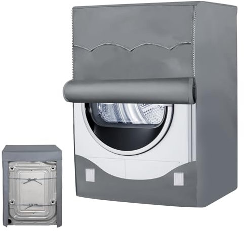 KILDOWS Funda Lavadora Exterior, 60x64x85 cm Cubierta Lavadora Impermeable Antipolvo Fundas Secadoras Exterior Funda de Protección Cubre Lavadora Accesorios para Lavadoras y Secadoras de Carga Frontal