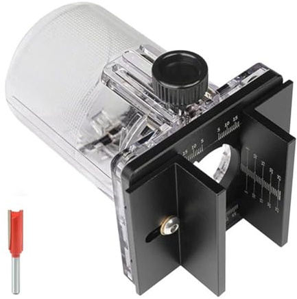 Ujjdwiurgh Woodworking Grooving Machine Set Aluminum Alloy Woodworking Grooving Machine Set with 11mm Cutter Head Trimmer Bracket Milling Cutter Tool