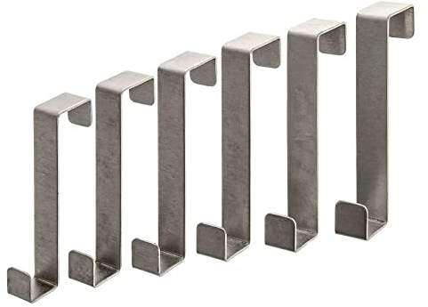 SIDCO Türhaken Edelstahl 6 x Türgarderobe Kleiderhaken Tür Garderobe Haken ohne Bohren