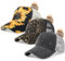 kozinu Baseballmütze mit Pferdeschwanz, Netzstoff, gewaschen, Used-Look, Vintage-Stil, Baumwolle, Trucker-Mütze für Damen, Cem-Sonnenblume + Leopard + Schwarz, Einheitsgröße