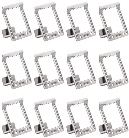 EFUTURETIME 12stk Aufhänger für Keilrahmen, Profiltiefe 15 mm, Zackenaufhänger, Metall Keilrahmen Aufhänger, Kein Bohren erforderlich, Bildaufhängung für Befestigen, Aufhängen von Bildern, Hellschwarz