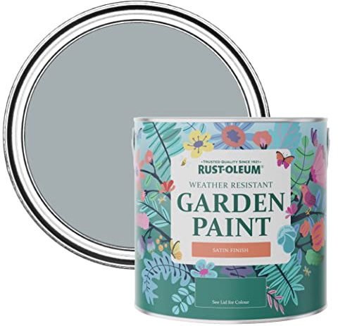 Rust-Oleum Grey Mould-Resistant Garden Paint In Satin Finish - Mineral Grey 2.5L
