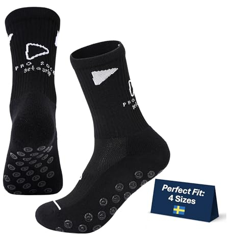 PROSOCK Premium Sportstrumpor för fotboll i 4 storlekar, slitstarka sportstrumpor för män, kvinnor och barn – innebandy, golf, pickleball och padel