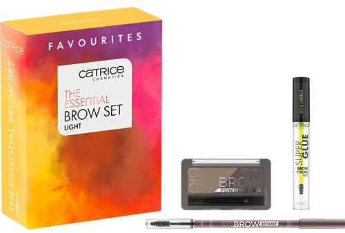 Catrice The Essential Brow Set Light per sopracciglia, multicolore, senza acetone, vegano, senza microplastica, senza profumo, confezione da 1 (3 pezzi)